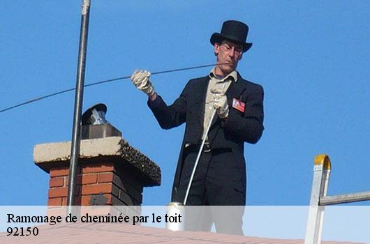 Ramonage de cheminée par le toit  92150