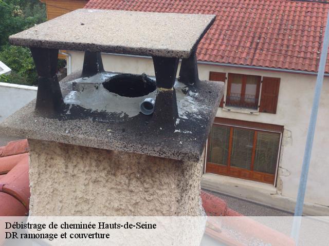 Débistrage de cheminée 92 Hauts-de-Seine  DR ramonage et couverture 